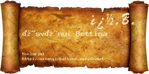 Ásványi Bettina névjegykártya